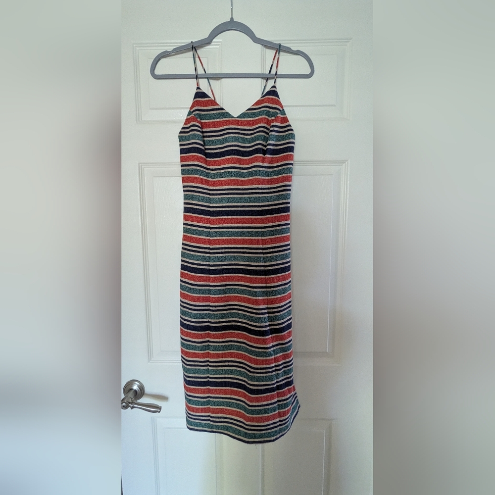 Moon River | Beige Striped Dress | Size XS